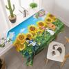 Sunflower Wallpaper-Style Tablecloths for Desks, Bedrooms, Living Rooms, and Coffee Tables