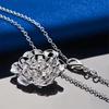 Изысканное серебряное (925 пробы) колье-подвеска в виде цветка, длина 16-30 дюймов, для женских украшений, модные свадебные аксессуары