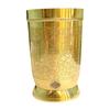 Brass Dining Glass || Drinking Brass Glass || Brass Tumbler with Embosed Design - Capacity 300 Ml (Pack of 1 Glass)