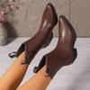 Fashion 2024 Spring and Autumn New Fashion Solid Color Pointed High Heels Outerwear Women's Comfortable Large Bare Boots Fashion Boots