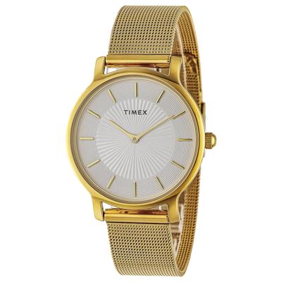 TIMEX Trend Кварцевые Водонепроницаемые Минеральные Часы цвета слоновой кости Унисекс, Механизм, Водонепроницаемые, Стекло, Циферблат, TW2Y10300, [Оригинал]