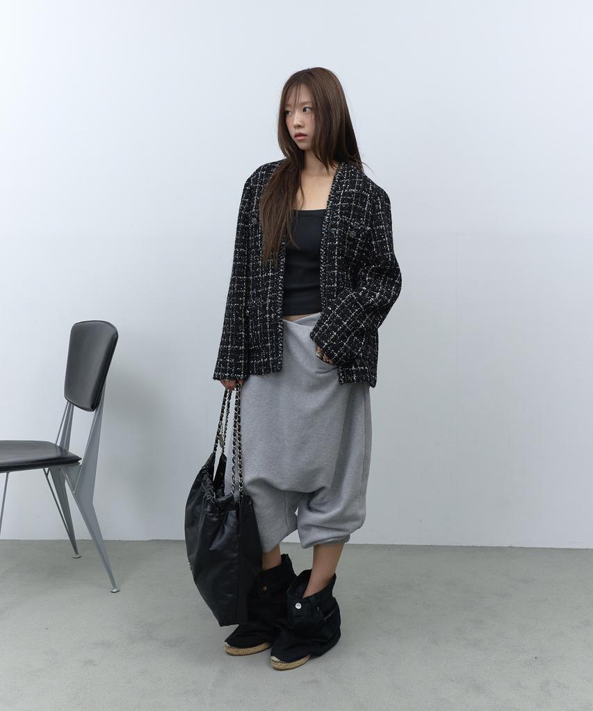 RAFFINE ATELIER Maison Tweed Jacket Black