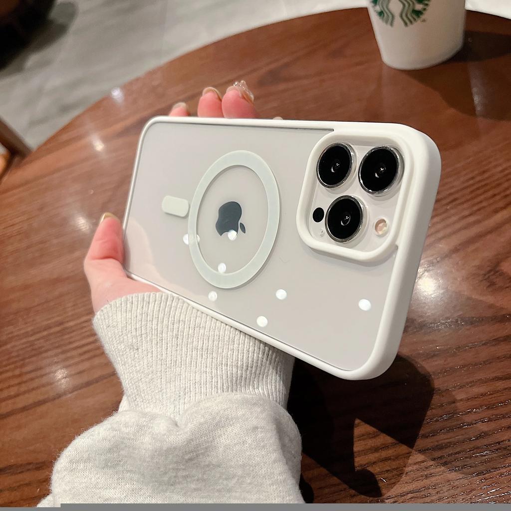 Цветной Прозрачный Магнитный Беспроводной Чехол для Зарядки Magsafe для iPhone 15 14 13 12 11 Pro Max Mini XS XR Жесткий Акриловый Чехол