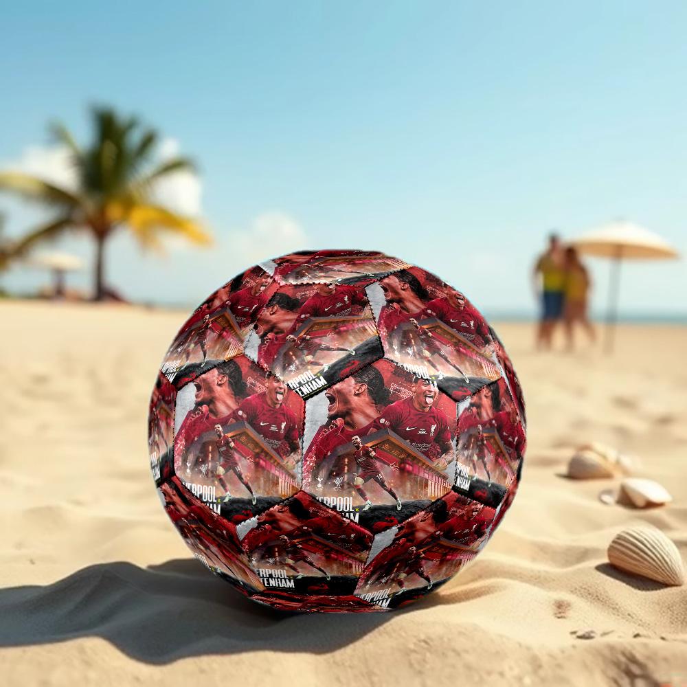 1pc Ronaldos Electric Moment Size 5 Football Soccer Balls, Competition Sport Football Indoor And Outdoor Training Ball.Q702027