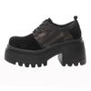 Korean Version of Derby Shoes Women's Shoes Spring 2025 New Round Head Platform Casual Shoes Women's High Heel Increased by 8.5 Cm