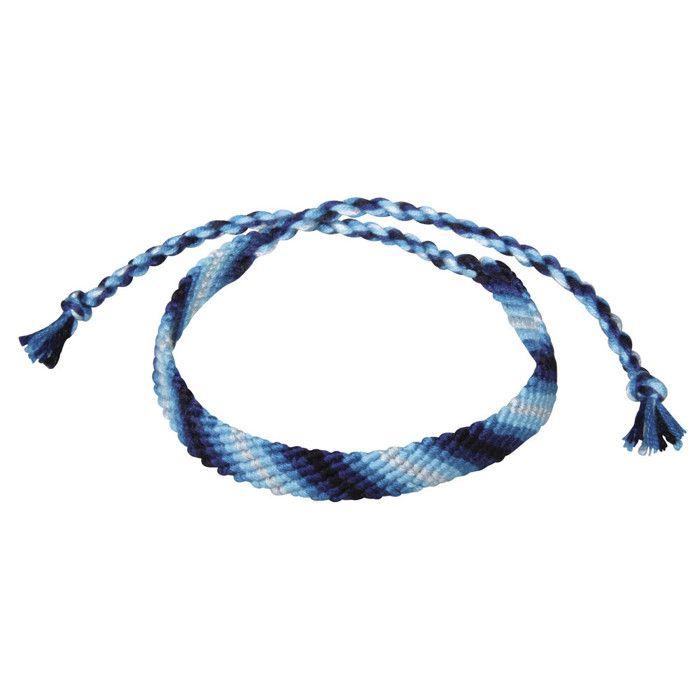 Fil en coton StitchetKnot, 5 couleurs chaque 10m en , bleu pur
