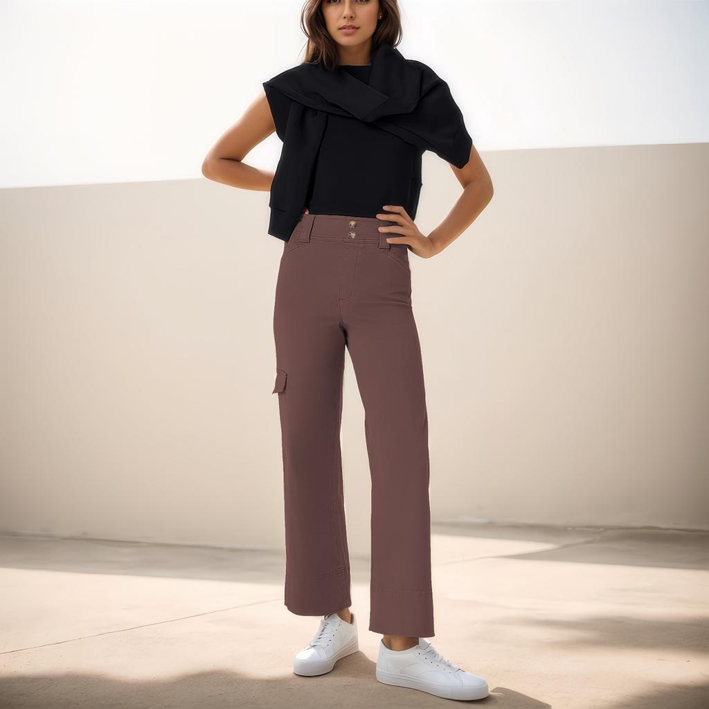 Широкие брюки для женщин, брюки для йоги, спортивные штаны с высокой талией и карманами, эластичные брюки, удобные спортивные спортивные штаны для тренировок