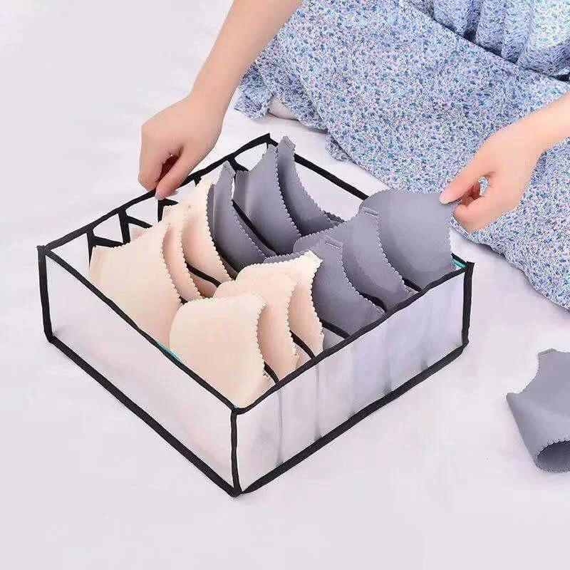 Storage Set, Mesh Divided Underwear Storage Box, Wardrobe Drawer Storage Artifact, Sorting Bag, Socks, Underwear Multi Grid Storage