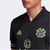 adidas Пуловер с принтом букв и боковой полосой, с коротким рукавом, удобный, дышащий, ретро футбольная майка, мужской, черный GE5240