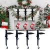 Christmas Stocking Holder 2-in-1 Mantel Wreath Hanger No Drill Heavy Duty Adjustable Hook for Mantel Front Door Xmas Decoration