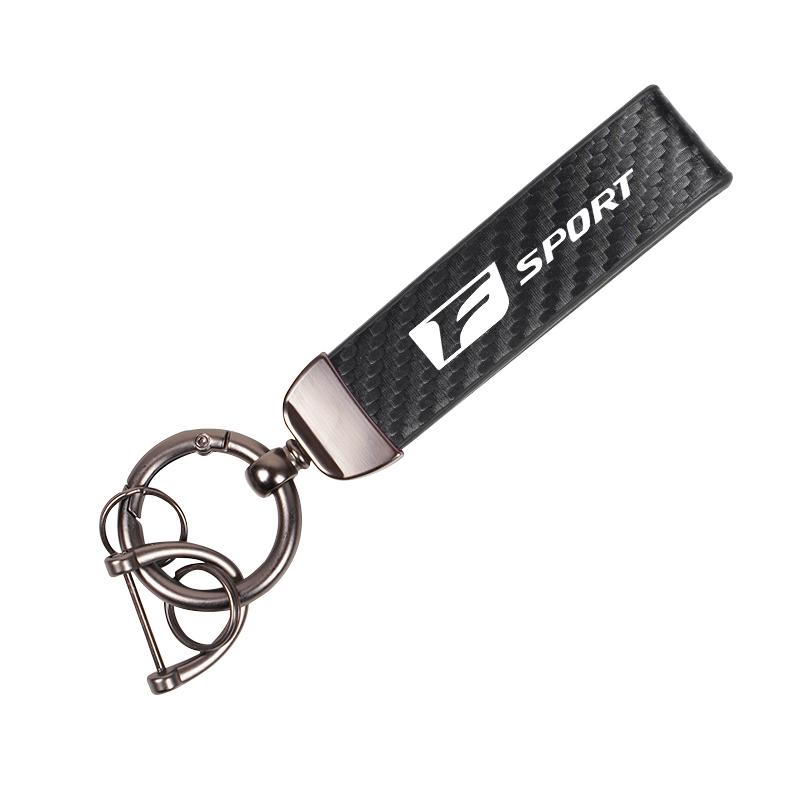 High Quality Carbon Fibre Keychain Car Key Ring Accessories For Lexus F SPORT ES RX NX LS UX LM LX GX LC RZ IS CT GS RC HS SC TX