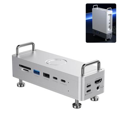 Ulanzi QT03 Mac Mini Pro Exclusive Hub Stand Docking Station USB4 40Gbps High Speed Transfer NVMe Compatible 8TB HDMI 4K60HZ SSD Enclosure PD Port USB