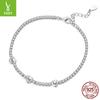 S925 Sterling Silver Love Shining Zircon Bracelet Simple Urban Light Luxury Silver Bracelet Early Spring Accessories