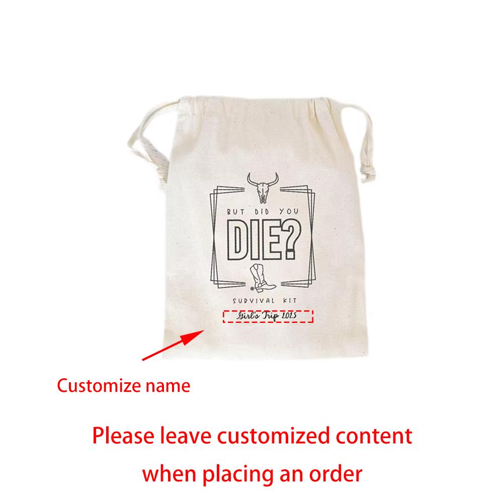 Personal 5Pcs But Did You Die Theme Favor Bag Bachelorette Hangover Party Nash Bash Trip Survival Kit Halloween Wedding Supplies