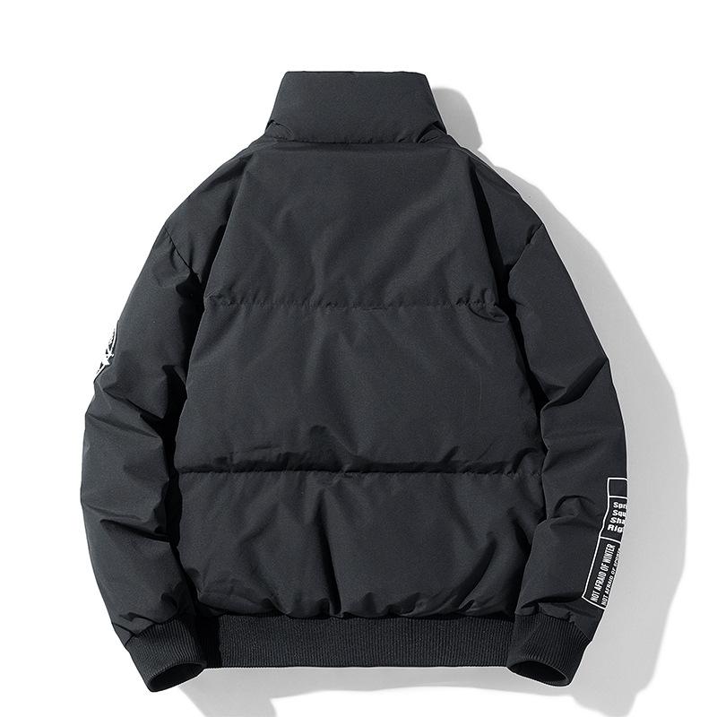 Зимний мужской пуховик средней длины, 90% белый утиный пух, стеганая куртка с капюшоном и воротником-стойкой