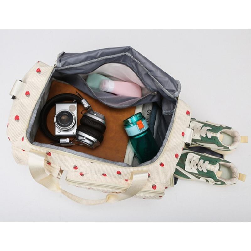 Multifunctional Sports Gym Bag Canual Travel Bag Corduroy Large-capacity Luggage Bag Women Portable Messenger Yoga Bags