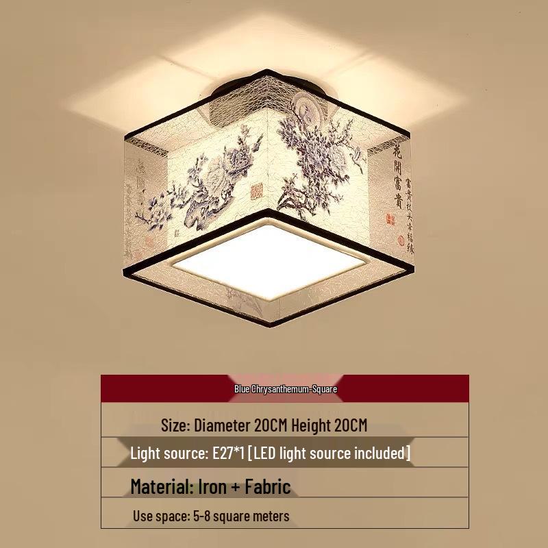 Светодиодный Потолочный Светильник для Балкона, Прихожей или Спальни - Маленький Подвесной Светильник в Новом Китайском Стиле