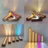 Hot Sale Customized Gift LED 3D Wooden Round Rectangle Base Night Light Lamp with USB
