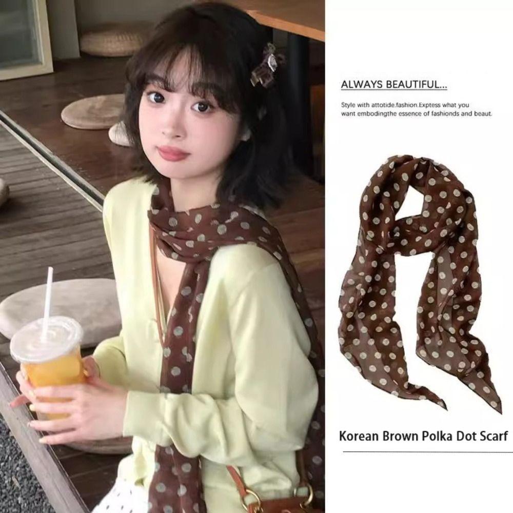 Thin Women Scarf Decorative Chiffon Scarf Fashion Hair Band For Spring Summer Autumn