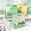 2025 Мини Простой Милый Мультфильм Панда Капибара Узор Маленький Настольный Календарь Портативный Календарь-Пружина Ежедневник Настольный Календарь