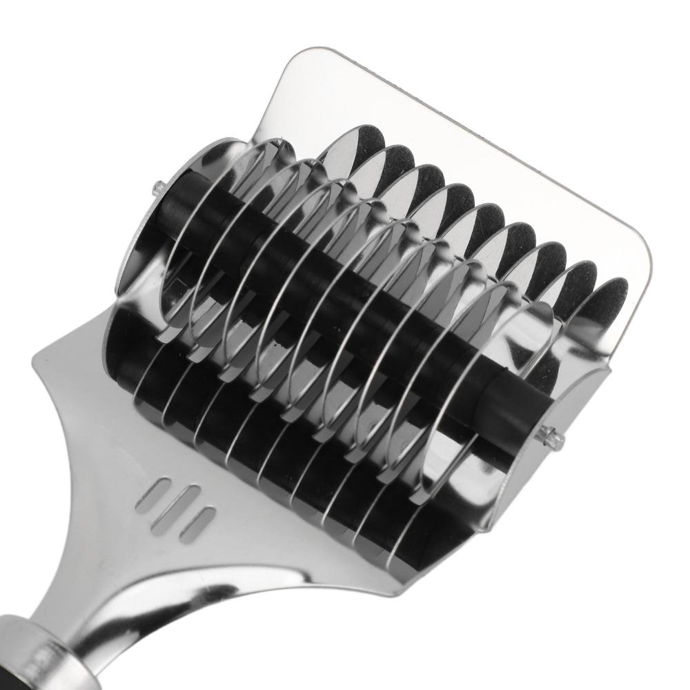 Stainless Steel Noodle Cutter Ergonomic Handle Noodle Lattice Roller Pasta Roller Cutter Dough