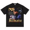 Графичная футболка Nas Illmatic Унисекс Женская Оверсайз Хлопок Удобная Классическая Рэп Мода Круглый вырез Короткий рукав
