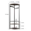 Corner Coat Rack Stand Freestanding Hall Tree with 6 Hooks & 3 Shelves,Entryway Storage for Living Room Entryway