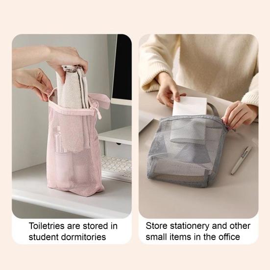 Сумка для душа, пляжная, туалетная сумка, застежка-молния, большая емкость, однотонная, полая