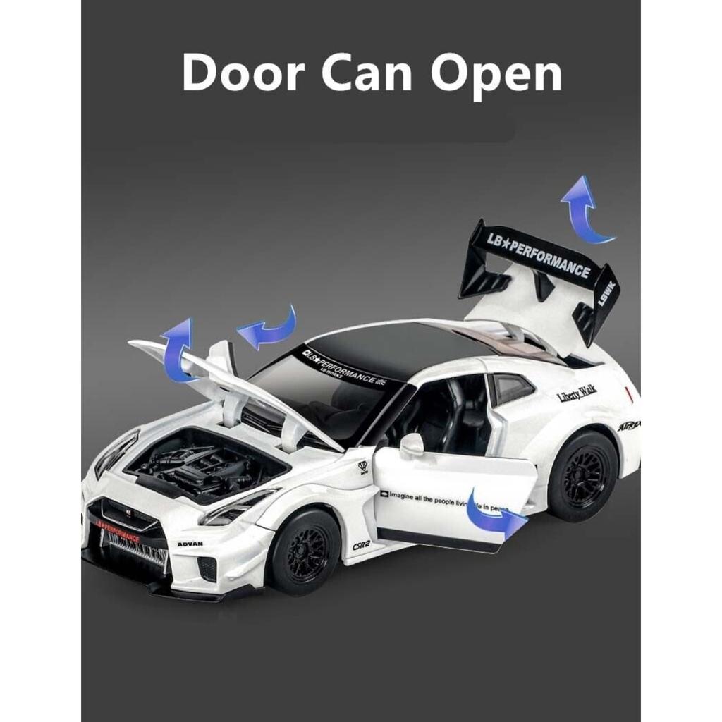 1/32 Skyline Ares Nissan GTR CSR2 литая спортивная модель автомобиля из металла игрушка в подарок