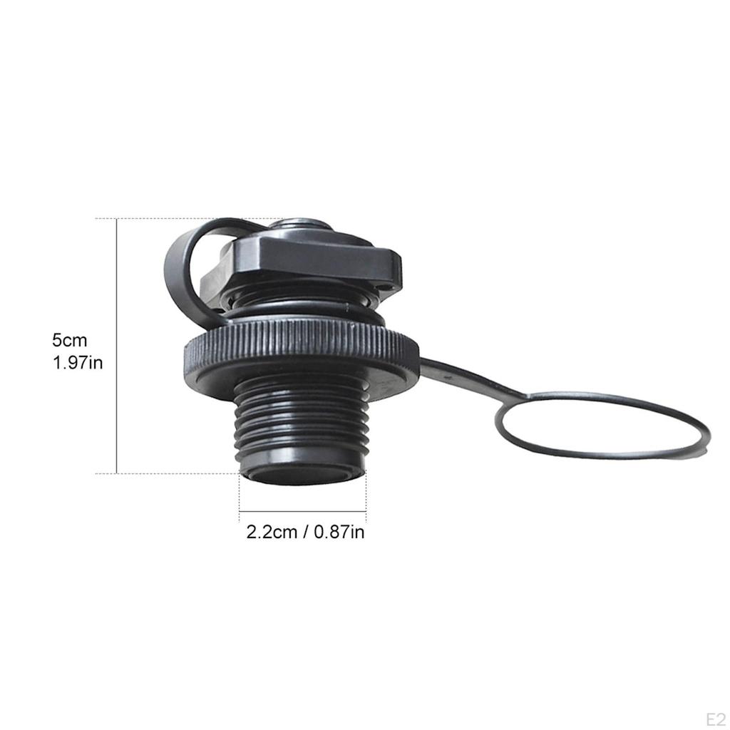 Воздушный клапан винта 22мм для надувной лодки рыболовного плота каяка надувной лодки, черный
