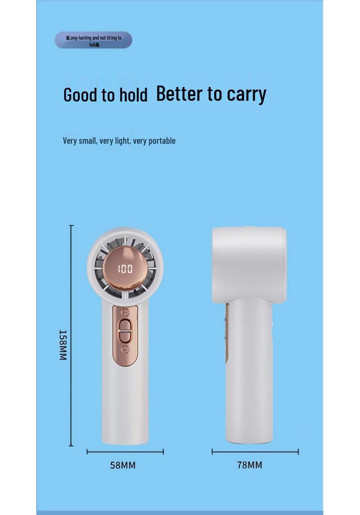 Portable High-Speed USB Rechargeable Handheld & Desktop Fan