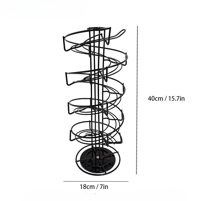 1pc Iron Spiral Design Metal Egg Dispenser, Rotating Storage Shelf Egg Carton, Storage Display Shelf