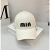New alphabet rhinestone simple hard top baseball cap trendy versatile elegant fashion show face small cap