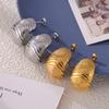 Серьги в стиле французского ретро, элегантный дизайн, серьги из титановой стали с покрытием из 18-каратного золота, универсальные новые ювелирные изделия