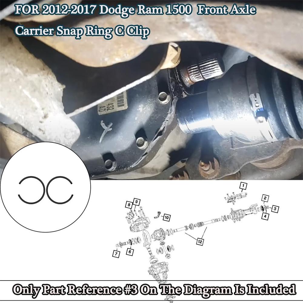 Стопорное кольцо передней оси C зажим 68146592AA подходит для Dodge Ram 1500 2012-2017