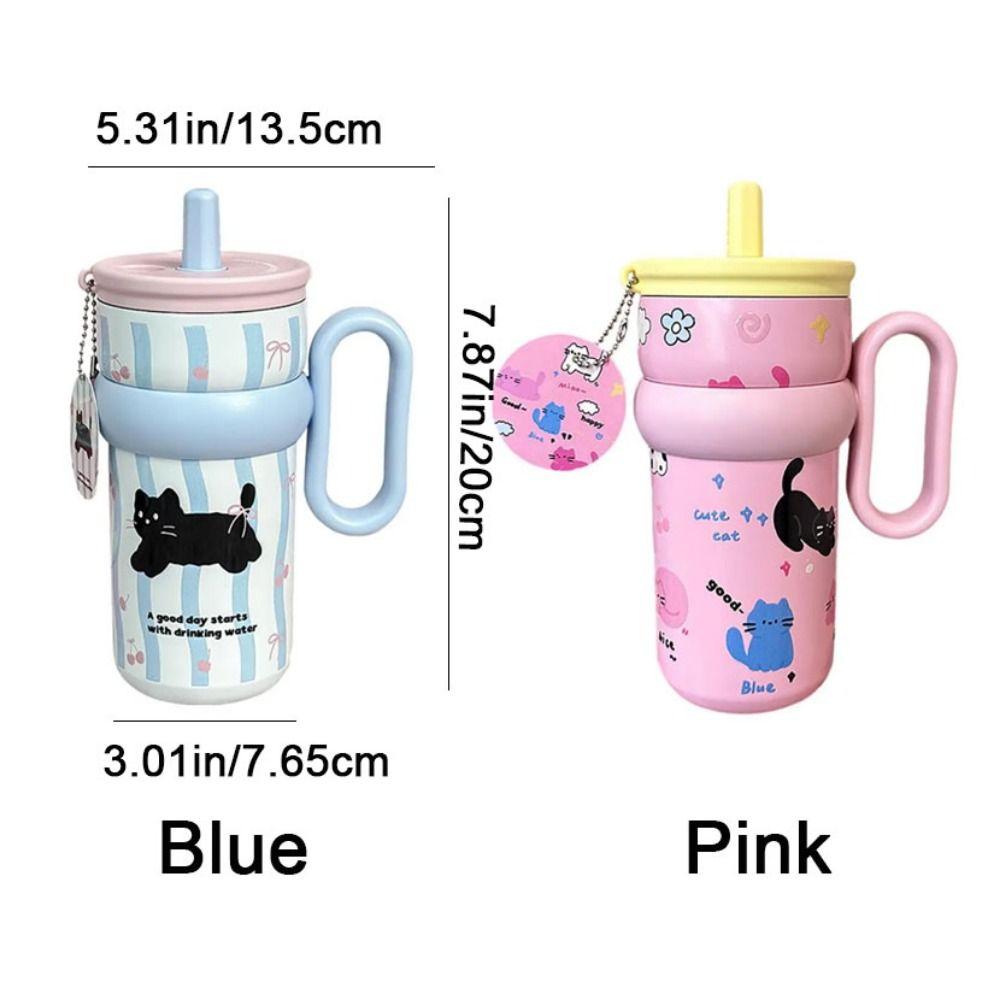316 Stainless Steel Straw Water Cup Large Capacity Insulated Cup Portable Thermal Cup Walking