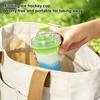 Portable Collapsible Ice Ball Cup with Straw in Silicone for Summer Outdoors