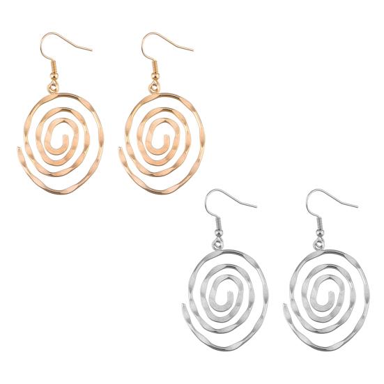 1 пара женских сережек-крючков, полые вихревые формы, гладкие полированные украшения для ушей, ювелирные изделия, серьги для отпуска, висячие серьги для вечеринок, висячие серьги на работу