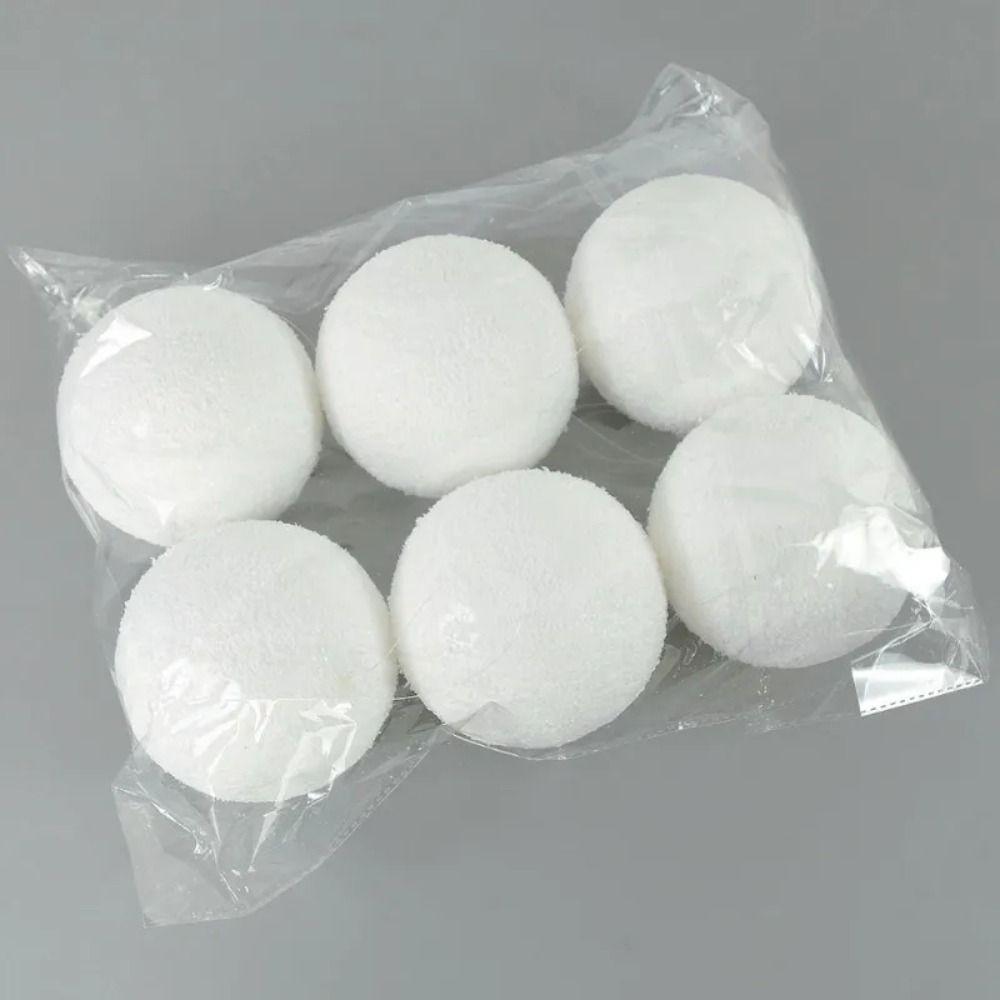 6 шт. Белые пенопластовые рождественские шары Свадебные праздничные принадлежности Портативные украшения для дома