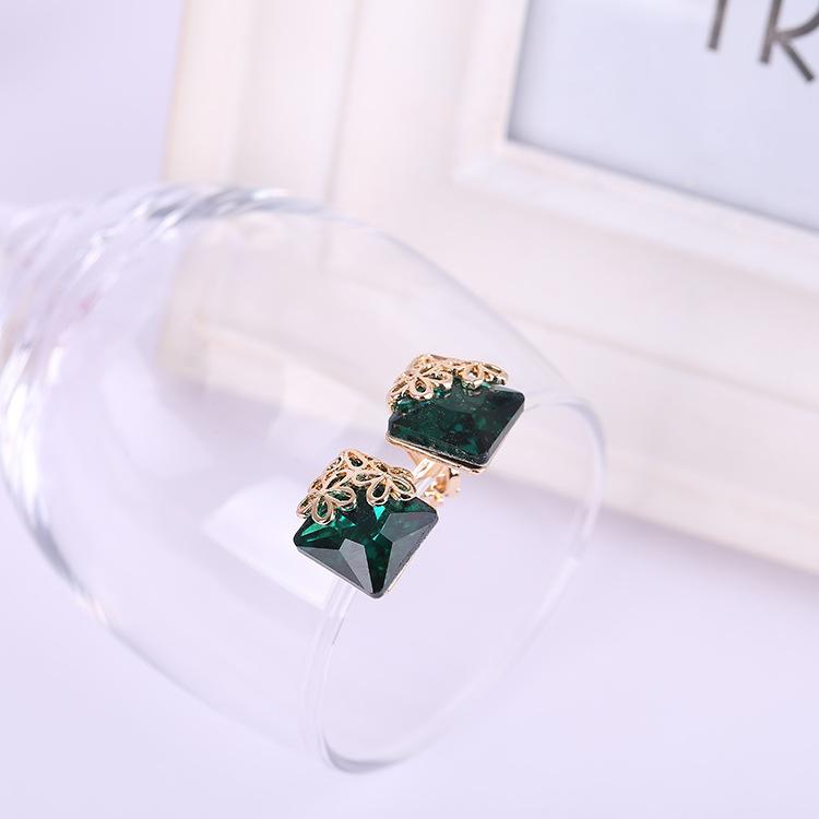 Винтажные полые серьги-клипсы с цветком и кристаллами без отверстия для уха, женские элегантные манжеты для ушей, свадебные украшения для свадебной вечеринки