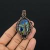 Tree Of Life Labradorite Pendant, Handmade Gemstone 999 Copper Wire Wrapped Pendant Antique Jewelry, For Gift Silver Jewelry