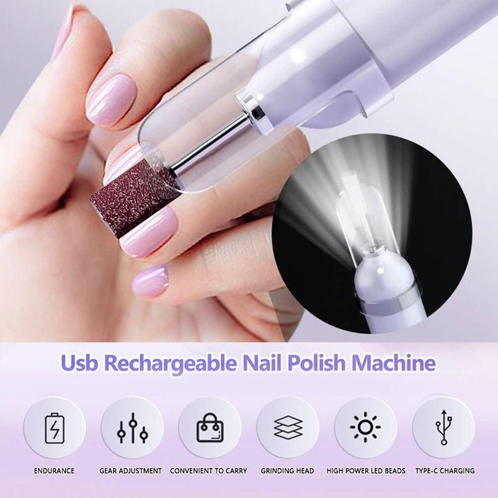 Handheld Electric Nail Polisher Rechargeable Nail Sanding File Dead Skin Removal