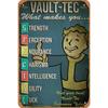 RetroGameDecor V-Vault Tec Металлический Плакат - Оловянный Знак в Винтажном Стиле с Изображением Ретро Игровой Консоли, Эксклюзивный Декор для Стен