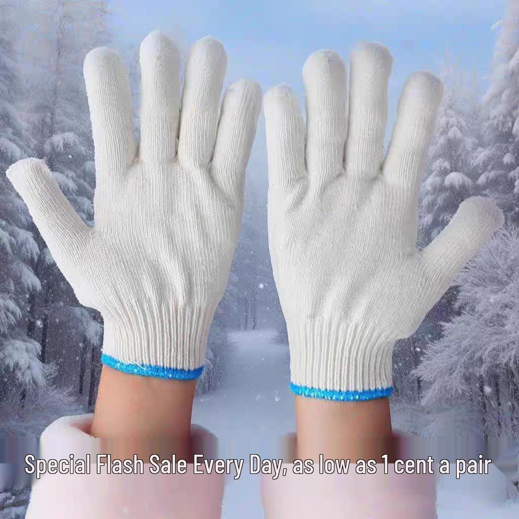 Lined Gloves for Auto Repair, Construction, Labor Protection, Cotton Yarn, and Gardening