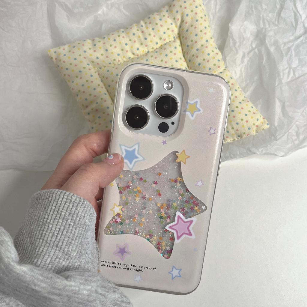Блестящий блестящий чехол со звездами зыбучих песков и милым рисунком 2023 года для Iphone 13 12 Promax 11 14 Pro Max Back Conque