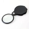 Foldable Mini Pocket Hand-Hold PU Loop Eye Portable Glass Tools Jewelry Magnifier for Read
