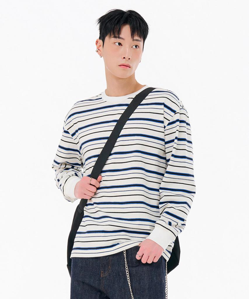 CHASECULT Men'S Striped Long Sleeve T-Shirt-Fark5113B01