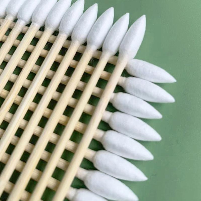 Double Pointed Cotton Swabs 100/300/500Pcs Precision Tip for Pet Ear Eye Cleaning Dual Ended Gentle Care