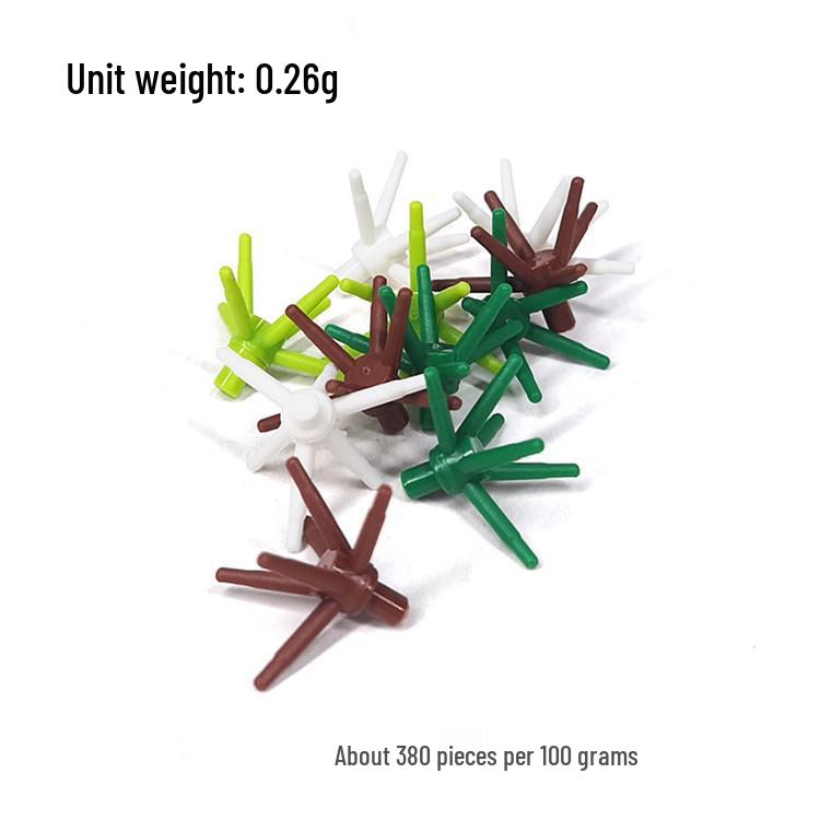 Small Particle Building Blocks: 3 Flower Stems & 3 Grasses, 3741 Compatible Parts, 0.1kg/bag