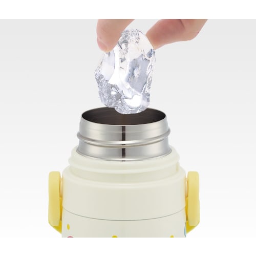 Skater Children's Water Bottle, 2-Way, Straw/Cup/400ml Capacity, Disney Mickey & Friends Balloon Design, Stainless Steel, Lightweight, Insulated, Smal